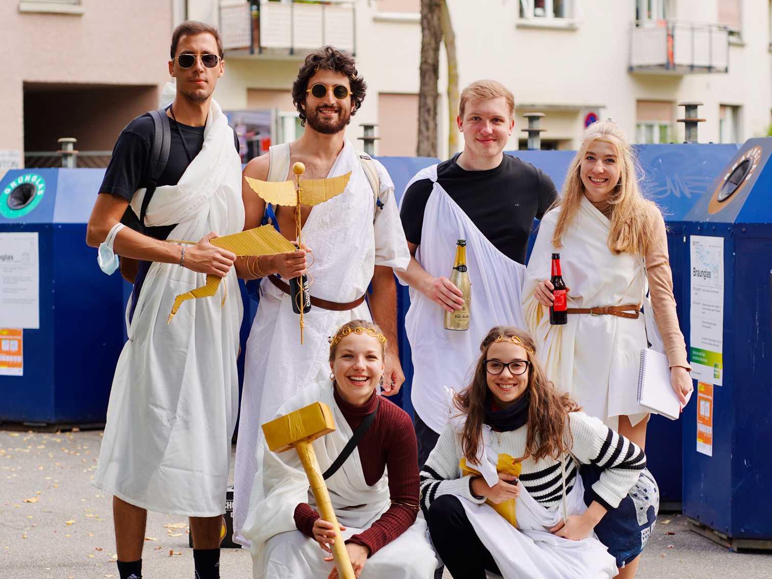 Enlarged view: Students dressed as Olympians.