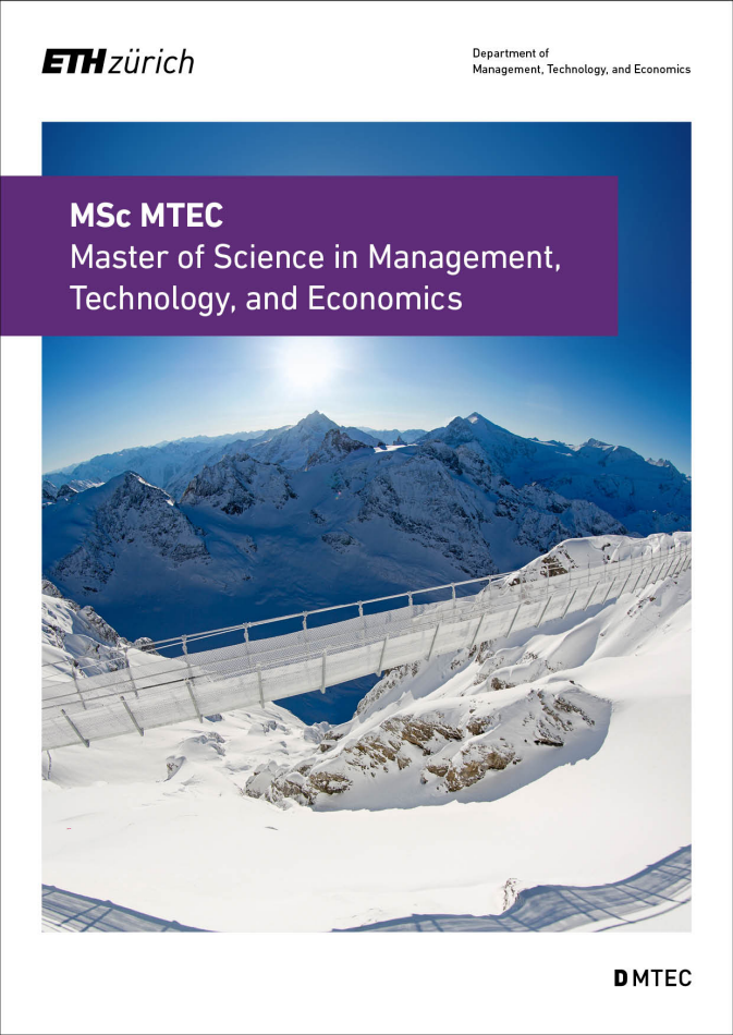 Cover of the MSc MTEC Brochure