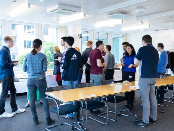 Enlarged view: Participants talking to each other.